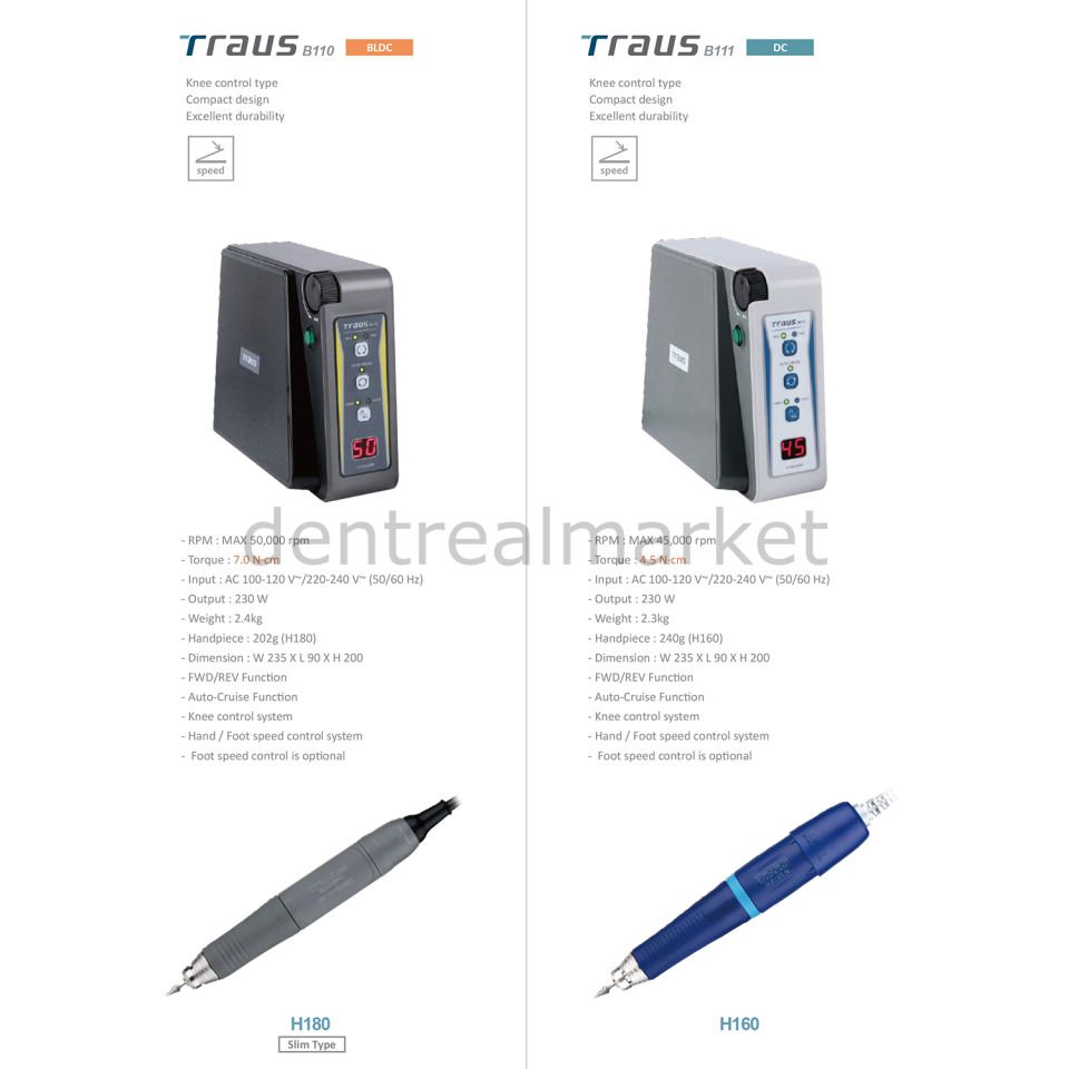 Traus B110/H180 Labaratuar Mikromotor