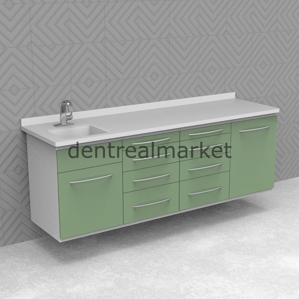 Duvara Sabitlenen Klinik Tezgah - Corian Tezgah AN06