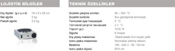 M15 Isıtıcı Plak 15 cm Çap