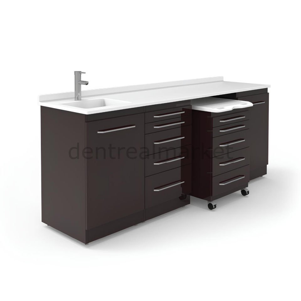 Mobil Kabinli Klinik Tezgah - Corian Tezgah AZ01