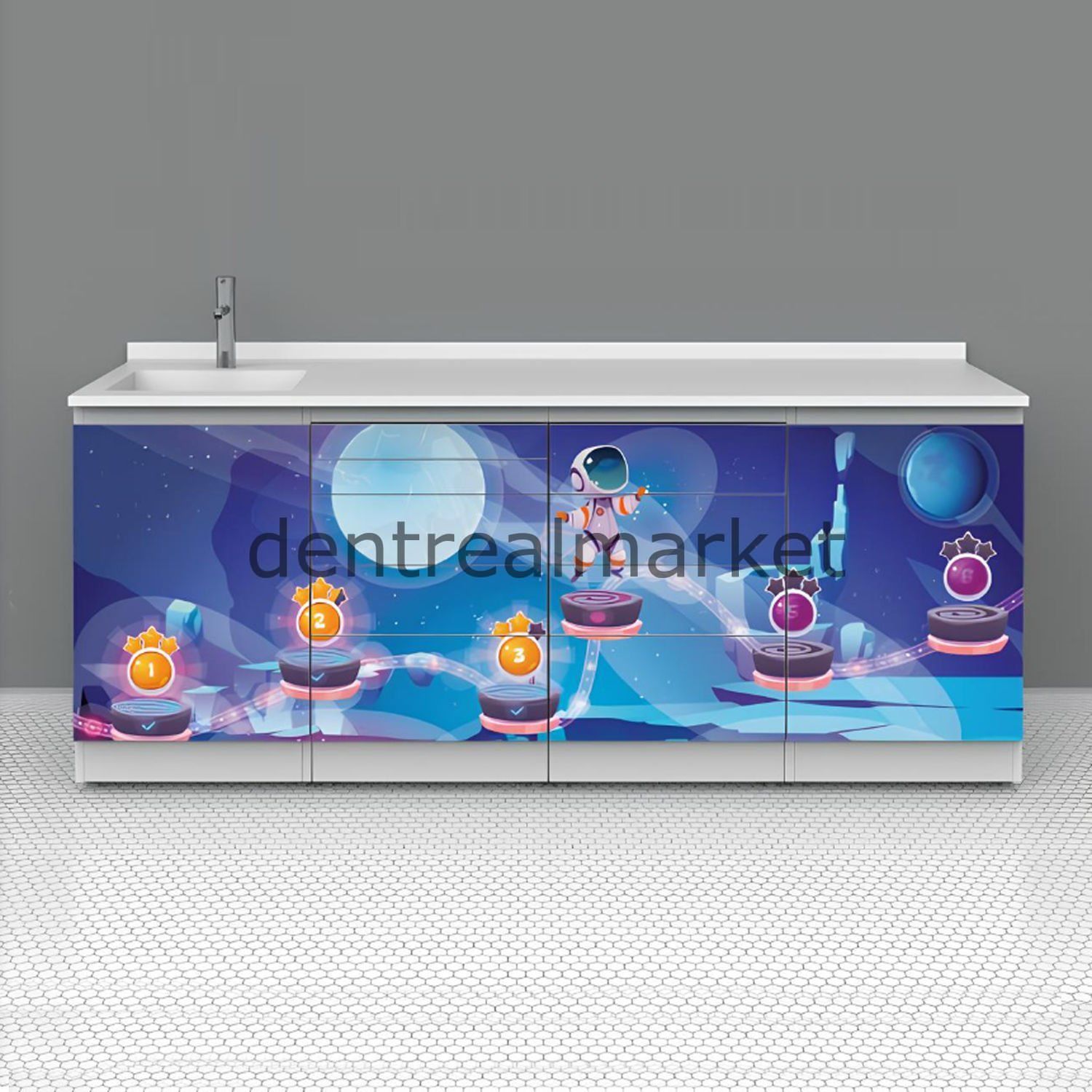 Özel Tasarım Klinik Tezgah - Corian Tezgah AZ05