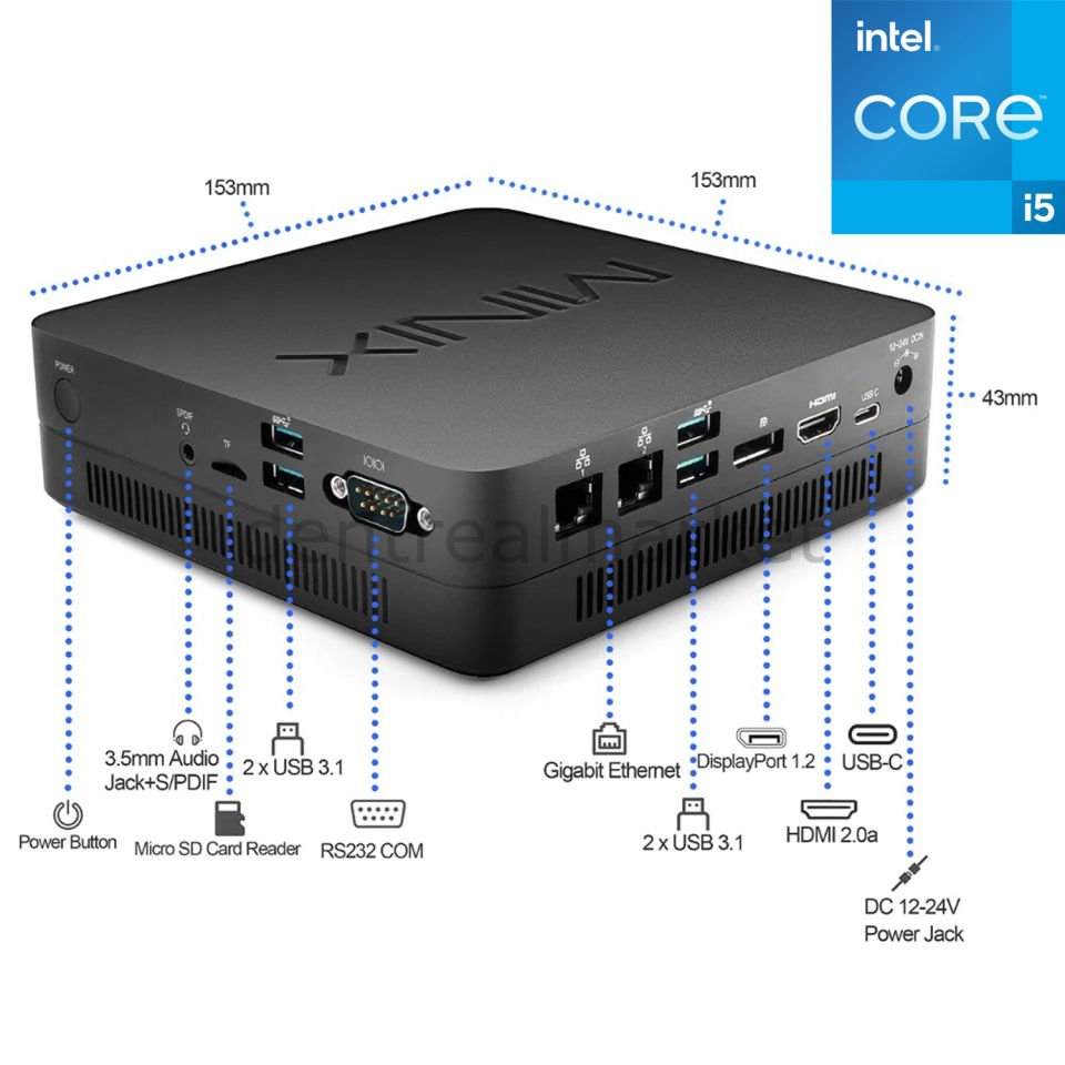 NGC-5 PRO Minix Mini PC Intel i5-10210U 8GB Ram 256GB M2 SSD Win 11 Pro