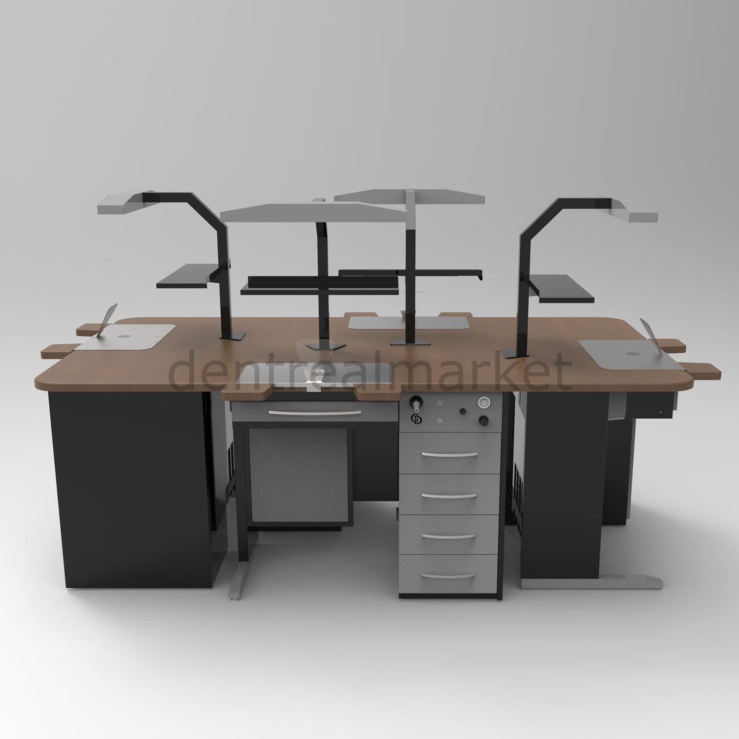 Dört Kişilik Teknisyen Masası - Dört Vakum - GPW04