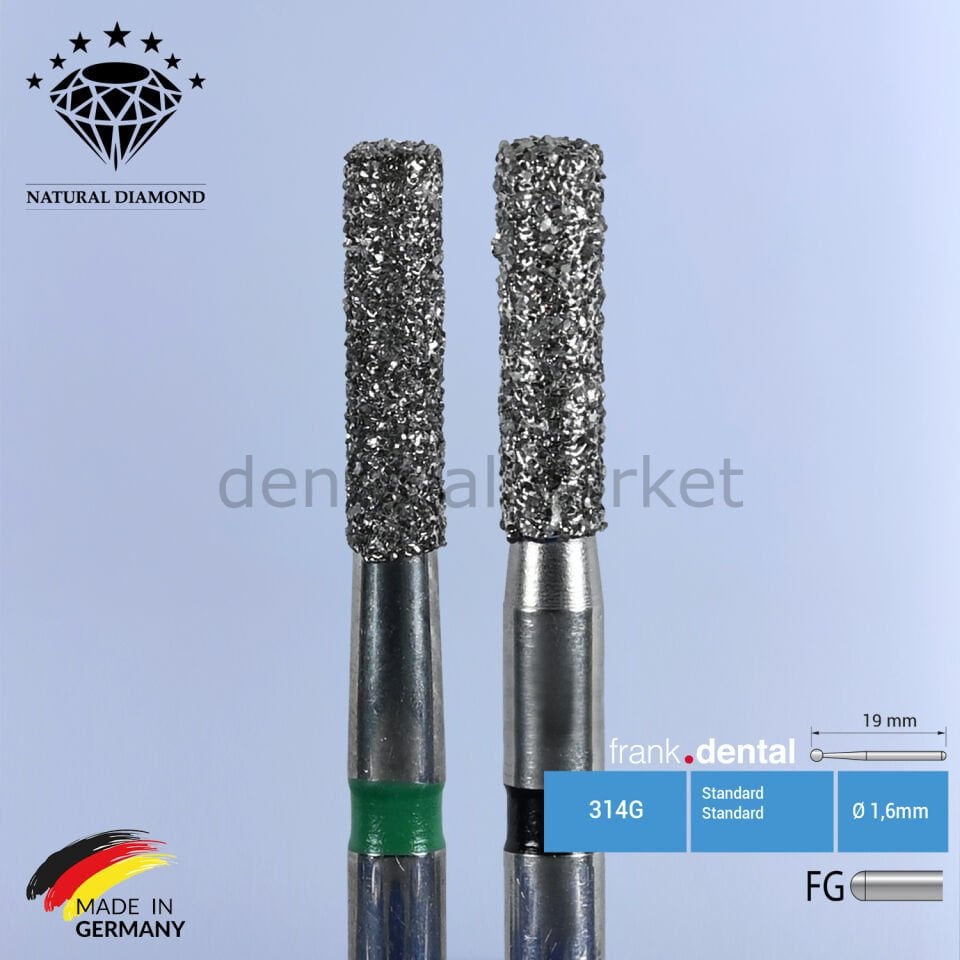 Doğal Elmas Frez Büyük Silindir Başlı - 836- 2 Adet