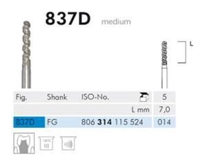 837D Sentetik Elmas Frez - 5 Adet - Silindir