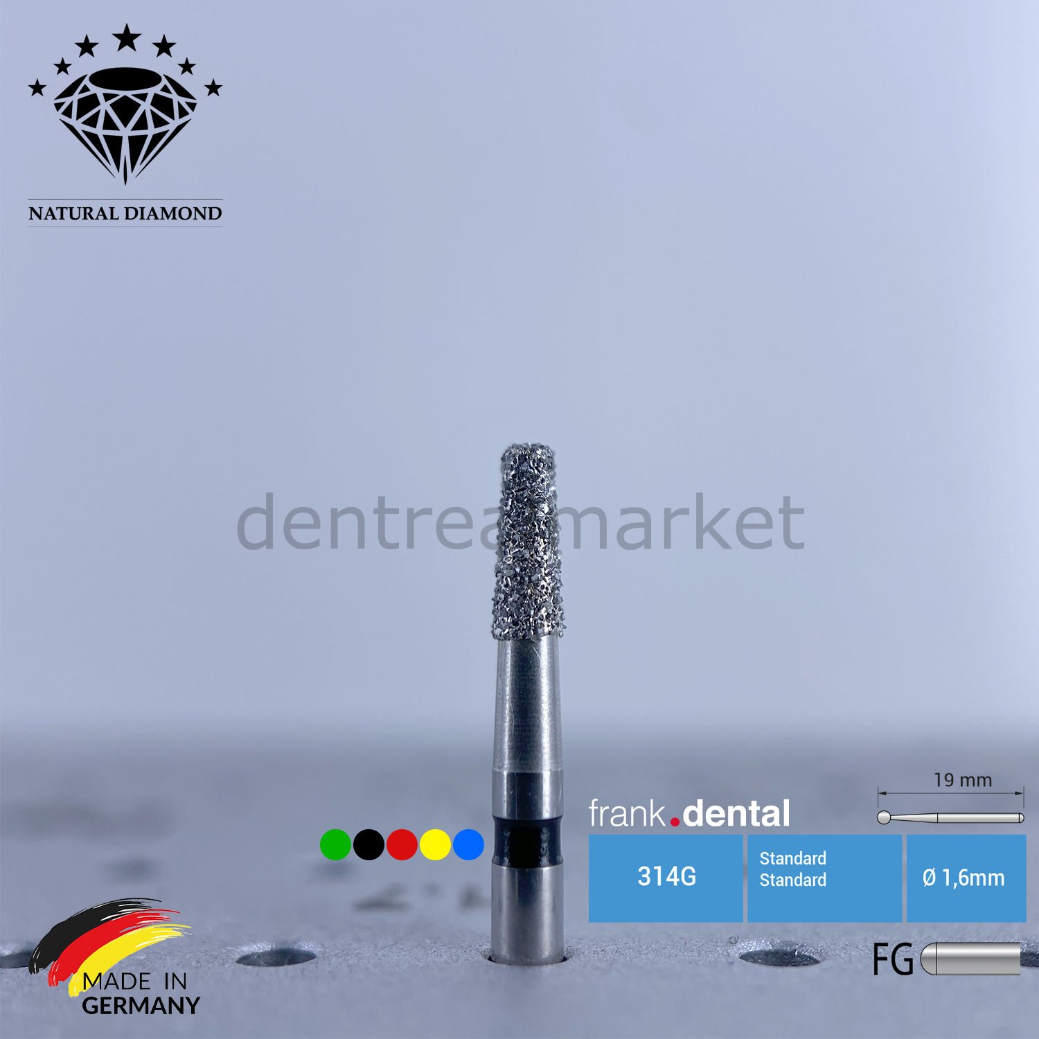 Doğal Elmas Frez - Aeratör - 845 - Konik - 5 Adet