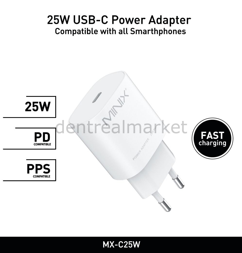 25W USB-C Adaptör Beyaz