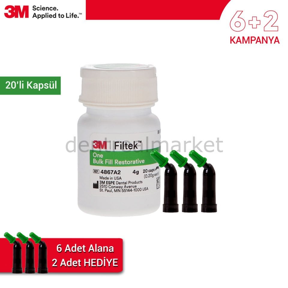 Filtek One BulkFill Posterior Kapsül Kompozit - 6+2 Kampanya ***