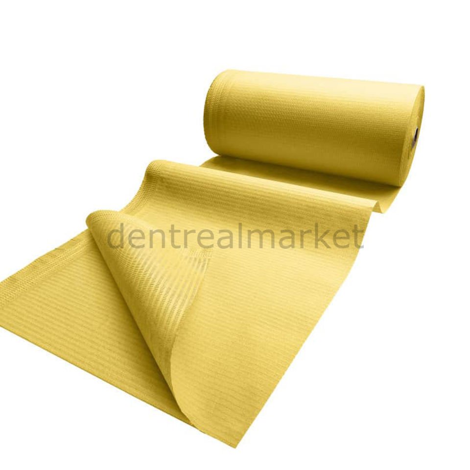 Avrupa Rulo Dişci Hasta Önlüğü ve Tabla Örtüsü Takım -  Yellow