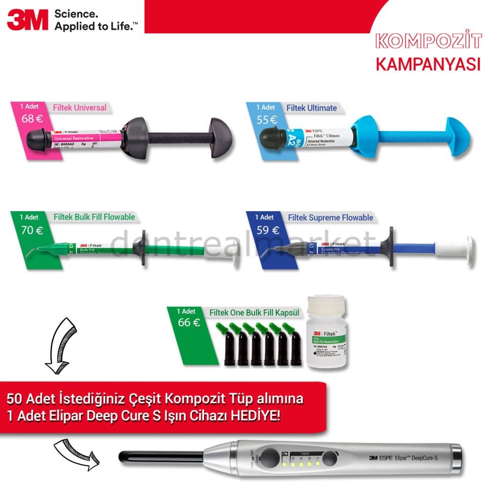 3M Filtek 50 Adet Kompozit Kampanyası - Işın Cihazı Hediyeli ***