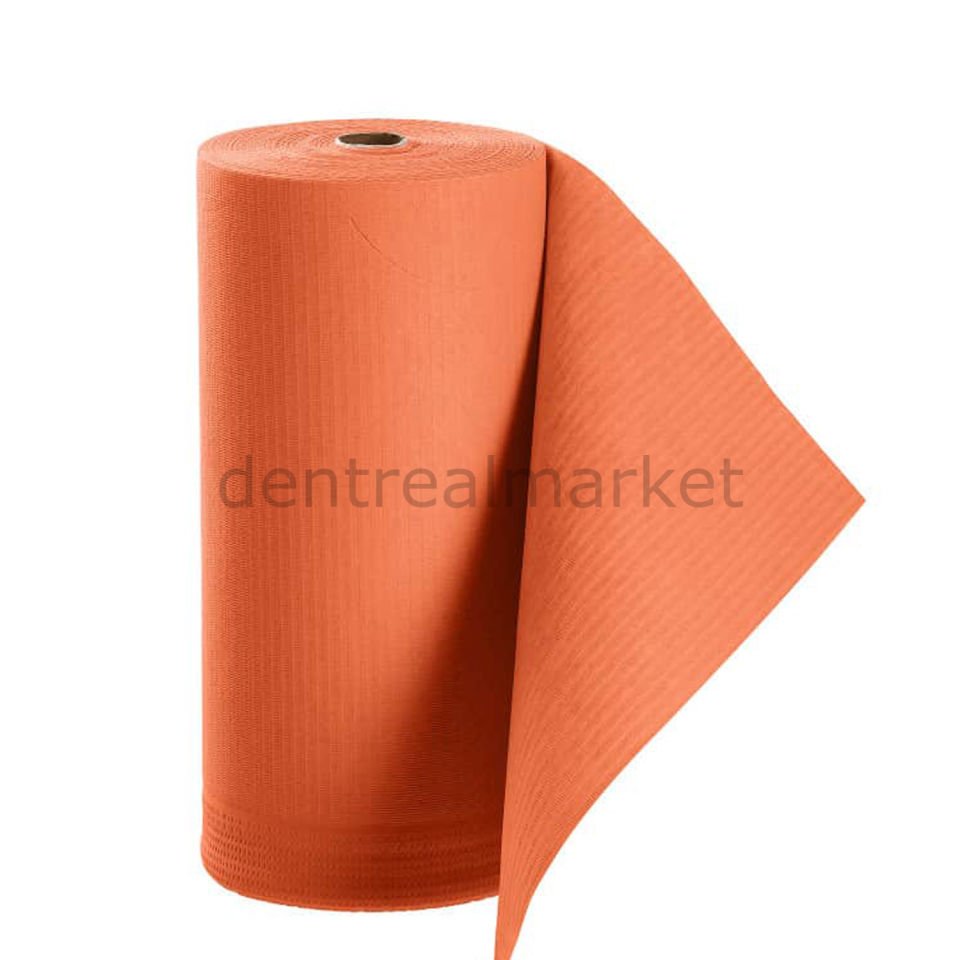 Avrupa Rulo Dişci Hasta Önlüğü ve Tabla Örtüsü Takım - Orange