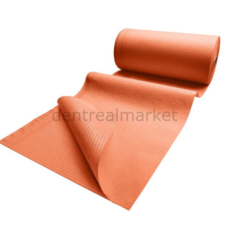 Avrupa Rulo Dişci Hasta Önlüğü ve Tabla Örtüsü Takım - Orange
