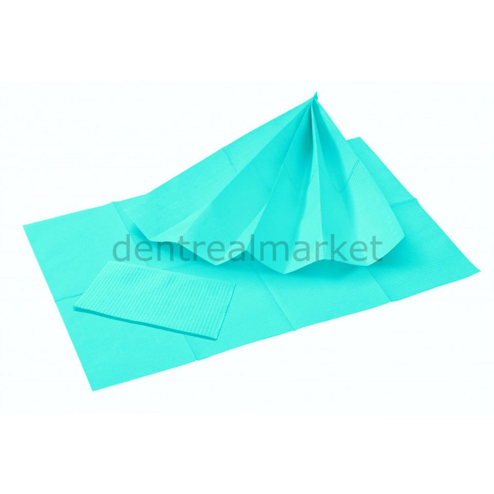 Avrupa Rulo Dişci Hasta Önlüğü ve Tabla Örtüsü Takım - Turquoise