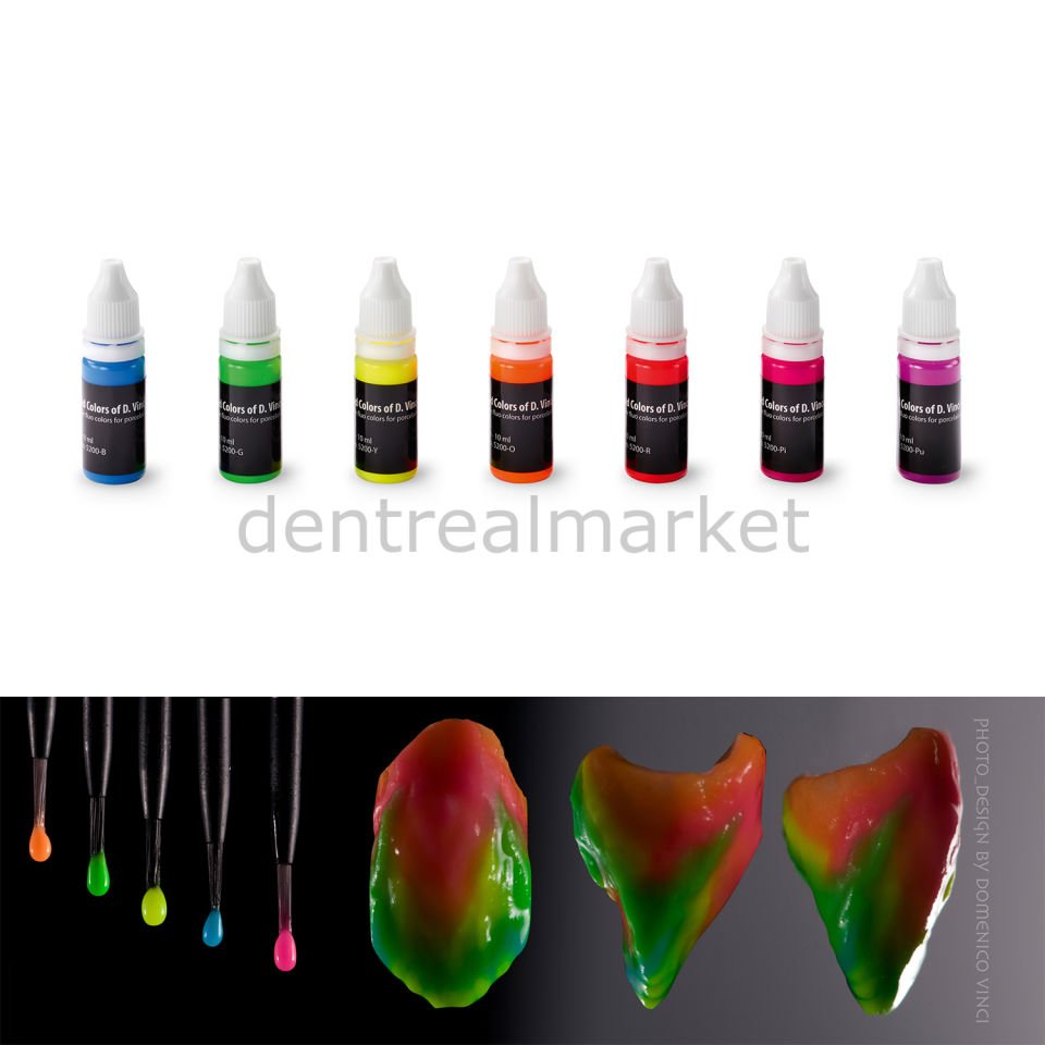 United Colors - Porselende Kullanılan Yoğun florürlü Boya Set