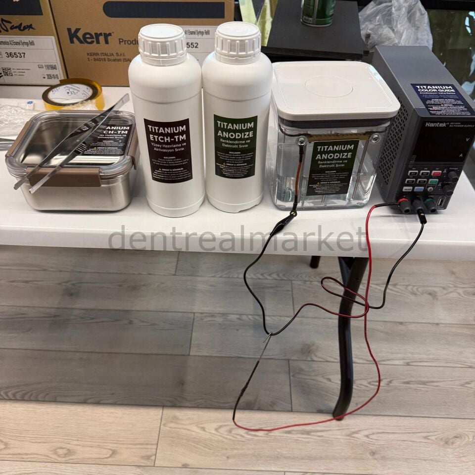 Dental Titanyum Renklendirme ve Anodizasyon Seti