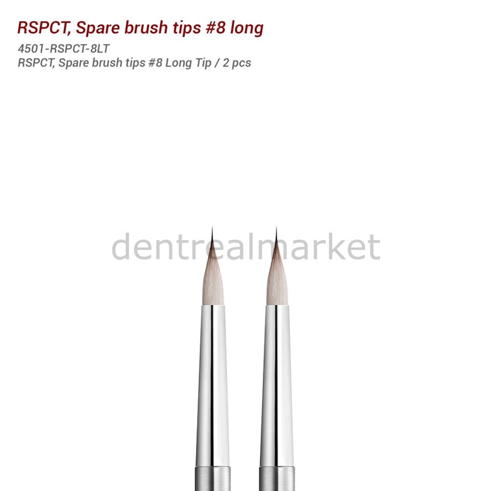 RSPCT, Sentetik Fırça Uçları - Spare Brush Long Tips #8 - 2 Adet