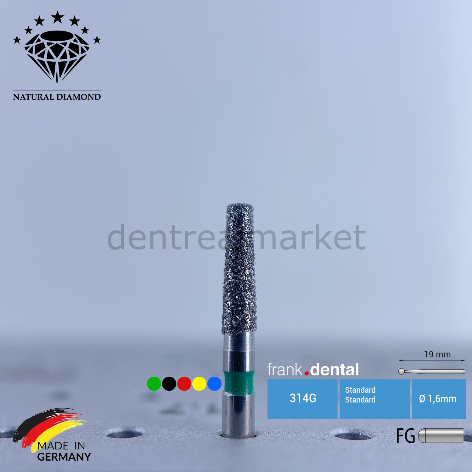 Doğal Elmas Frez - Aeratör - 846 - Konik - 5 Adet