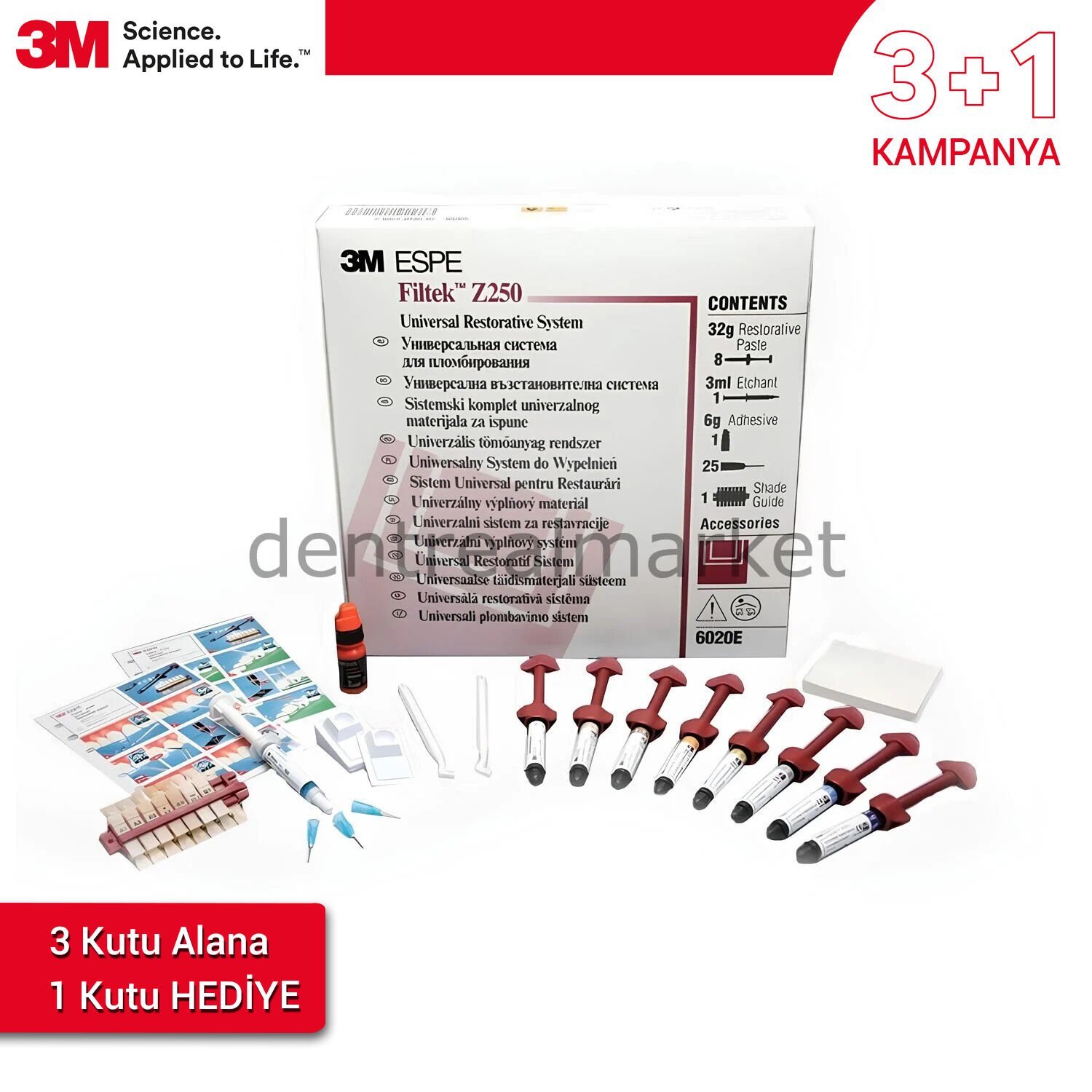Filtek Z250 Hibrit Kompozit Set - 3+1 Kampanya***