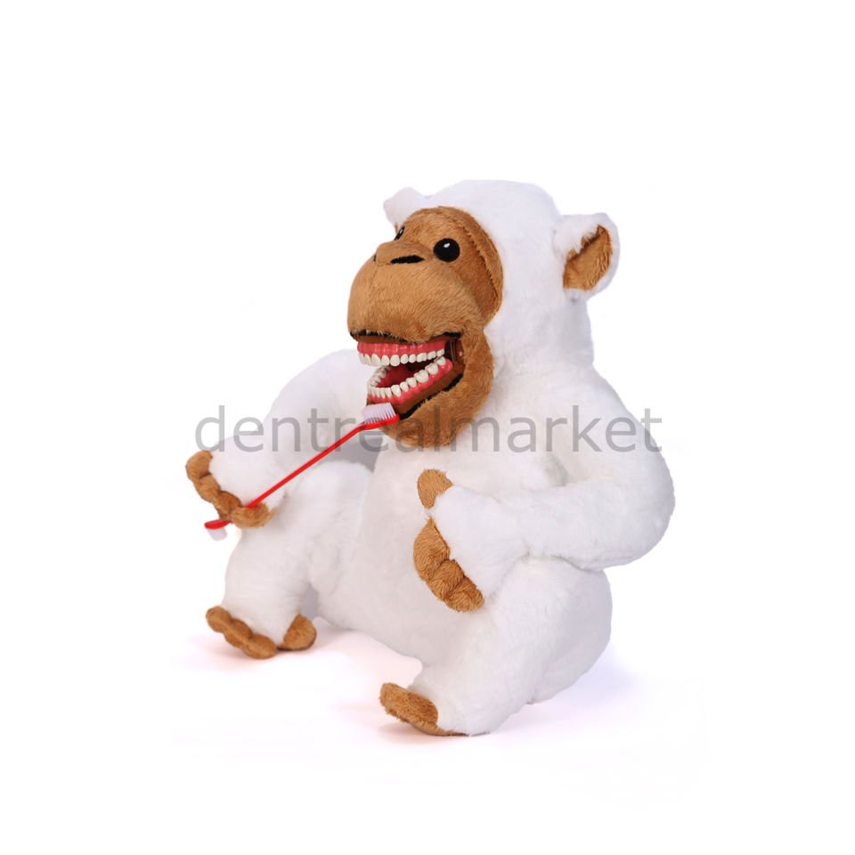 Monkey Family Pink - White - Black -  Diş Fırçalama Eğitim Modeli Set