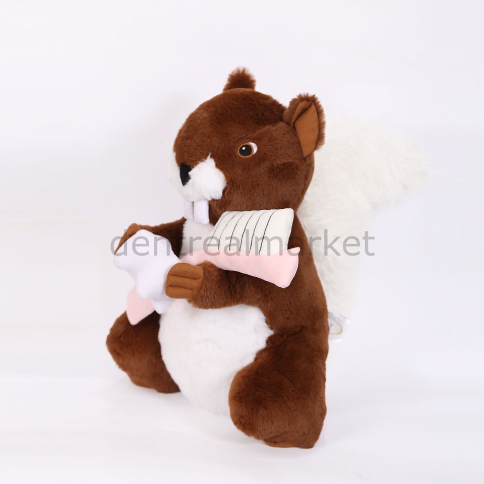 Brown Squirrel - Kahverengi Peluş Sincap Diş Fırçası Öğretim Modeli