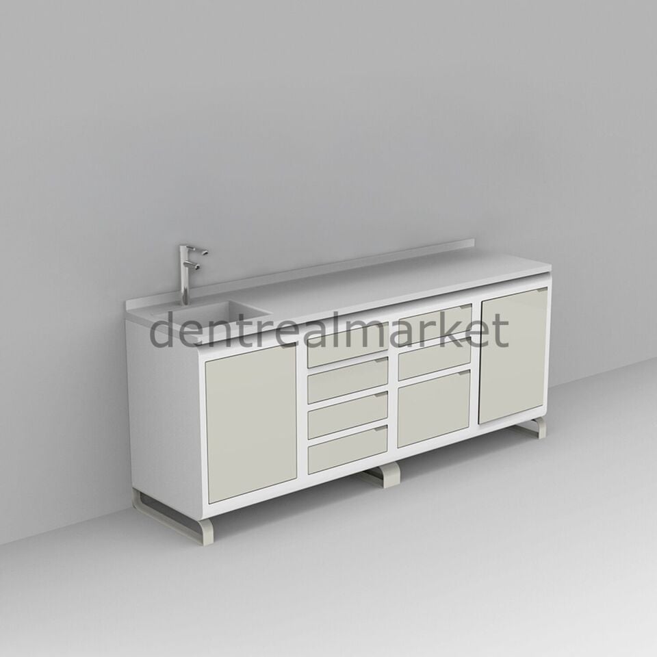 Safir Serisi Klinik Tezgah - Corian Tezgah SFS