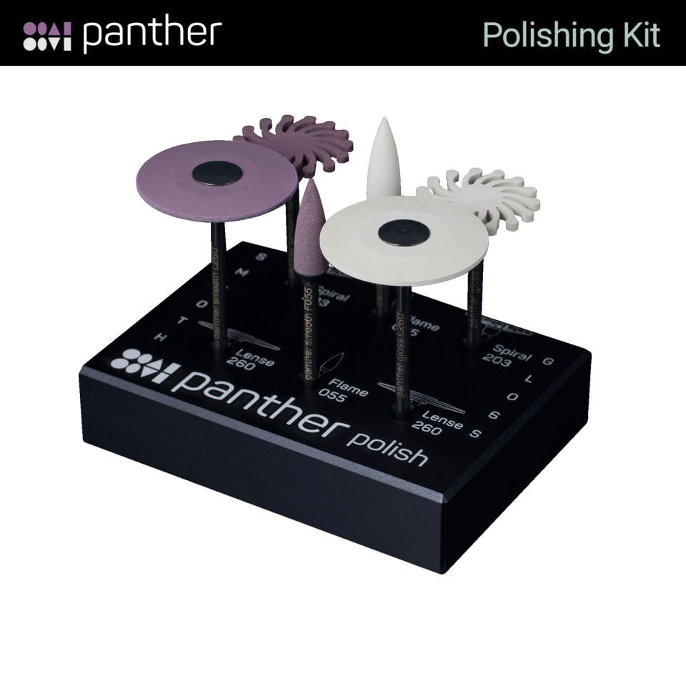 Panther Zirkonyum, Seramik ve Lityum Disilikat İçin Özel Parlatıcı Kit