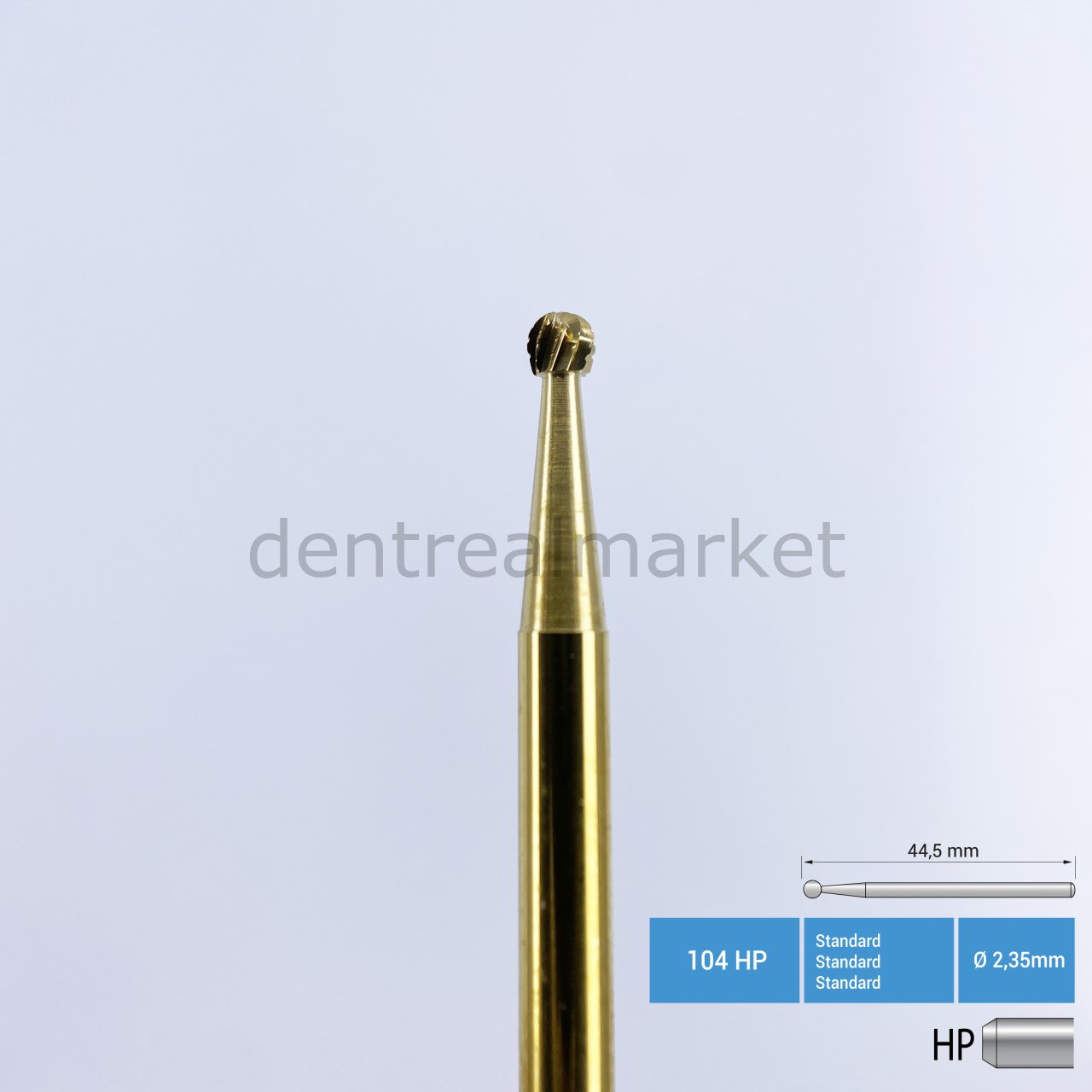 Titanyum Carpide Cerrahi Frez Rond - 141A HP Piyasemen - HP - Ø 018