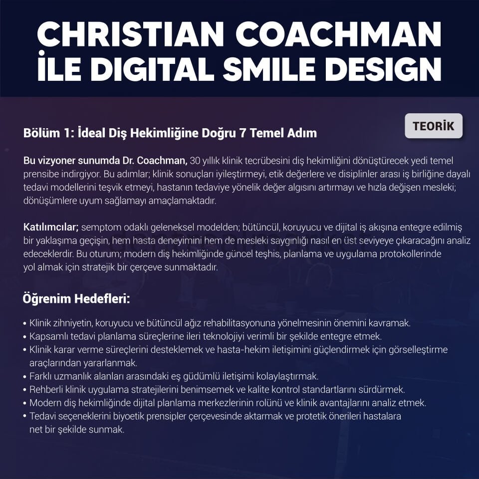 Dr. Christian Coachman ile Digital Smile Design - Teorik