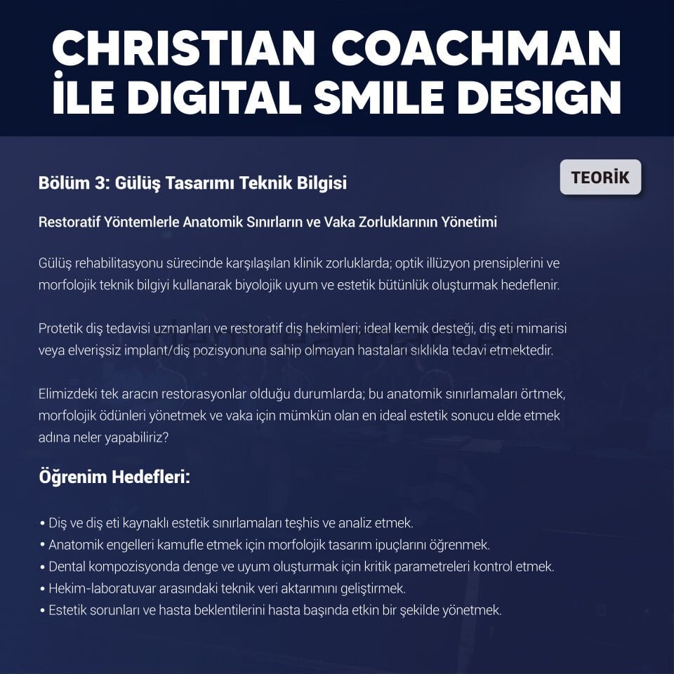 Dr. Christian Coachman ile Digital Smile Design - Teorik
