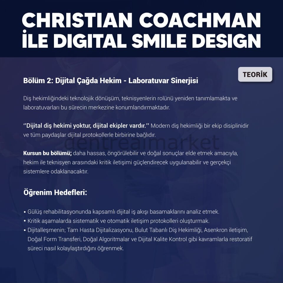 Dr. Christian Coachman ile Digital Smile Design - Teorik