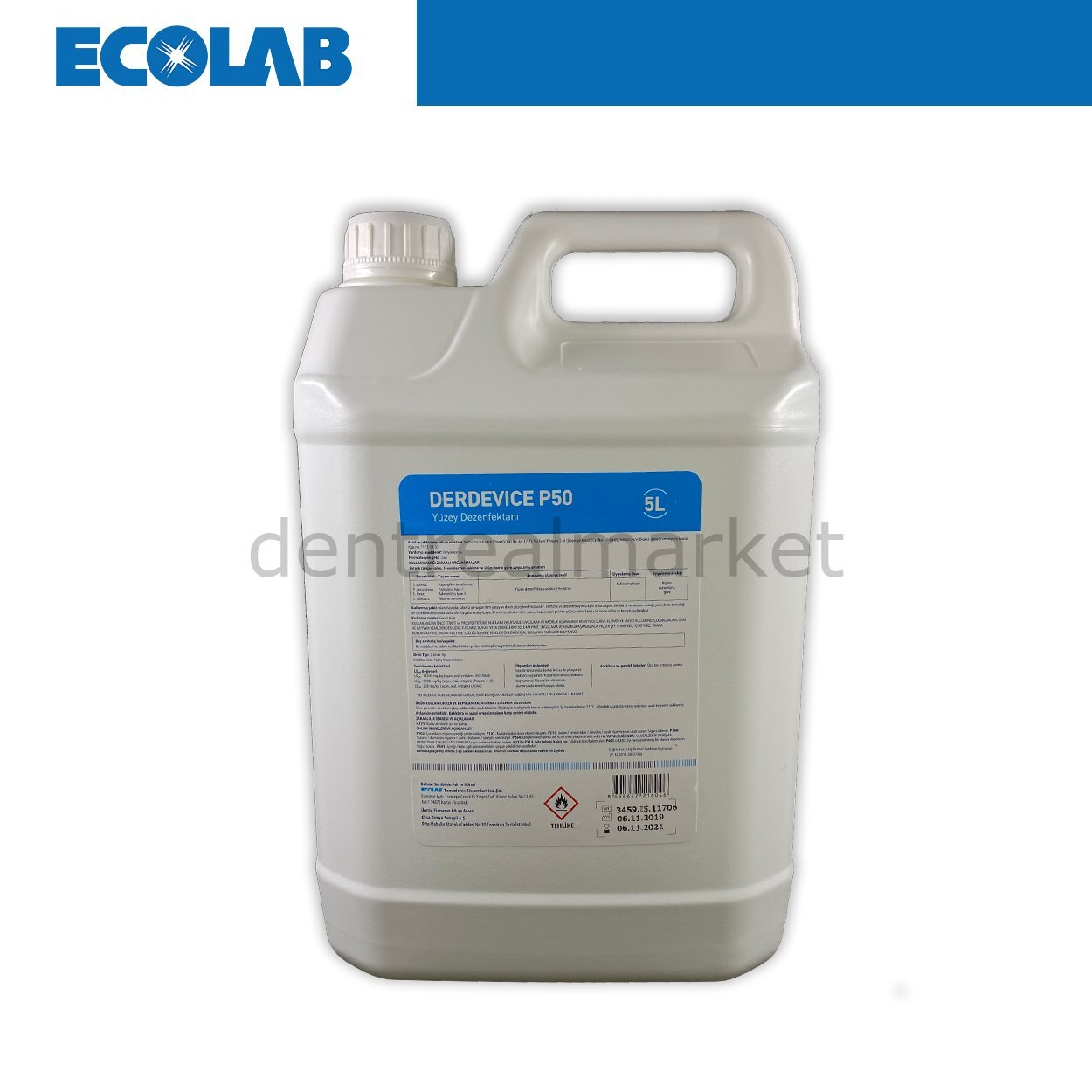 Derdevice P50 Alkollü Hızlı Yüzey Dezenfektanı 5 lt