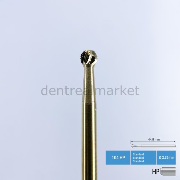 Titanyum Carpide Cerrahi Frez Rond - 141A HP Piyasemen - HP - Ø 027