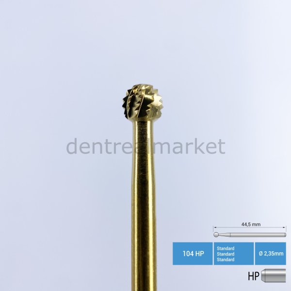 Titanyum Carpide Cerrahi Frez Rond - 141A HP Piyasemen - HP - Ø 040