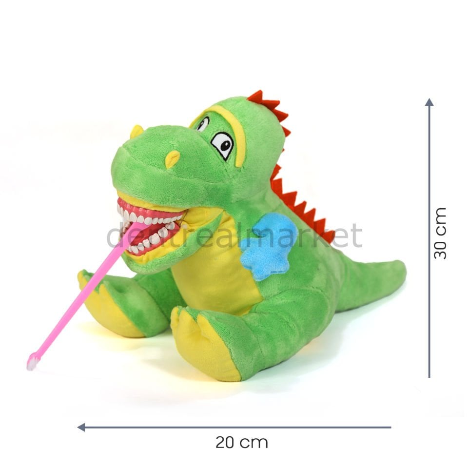 Sarı Yeşil Küçük Dinozor - Diş Fırçalama Eğitim Modeli