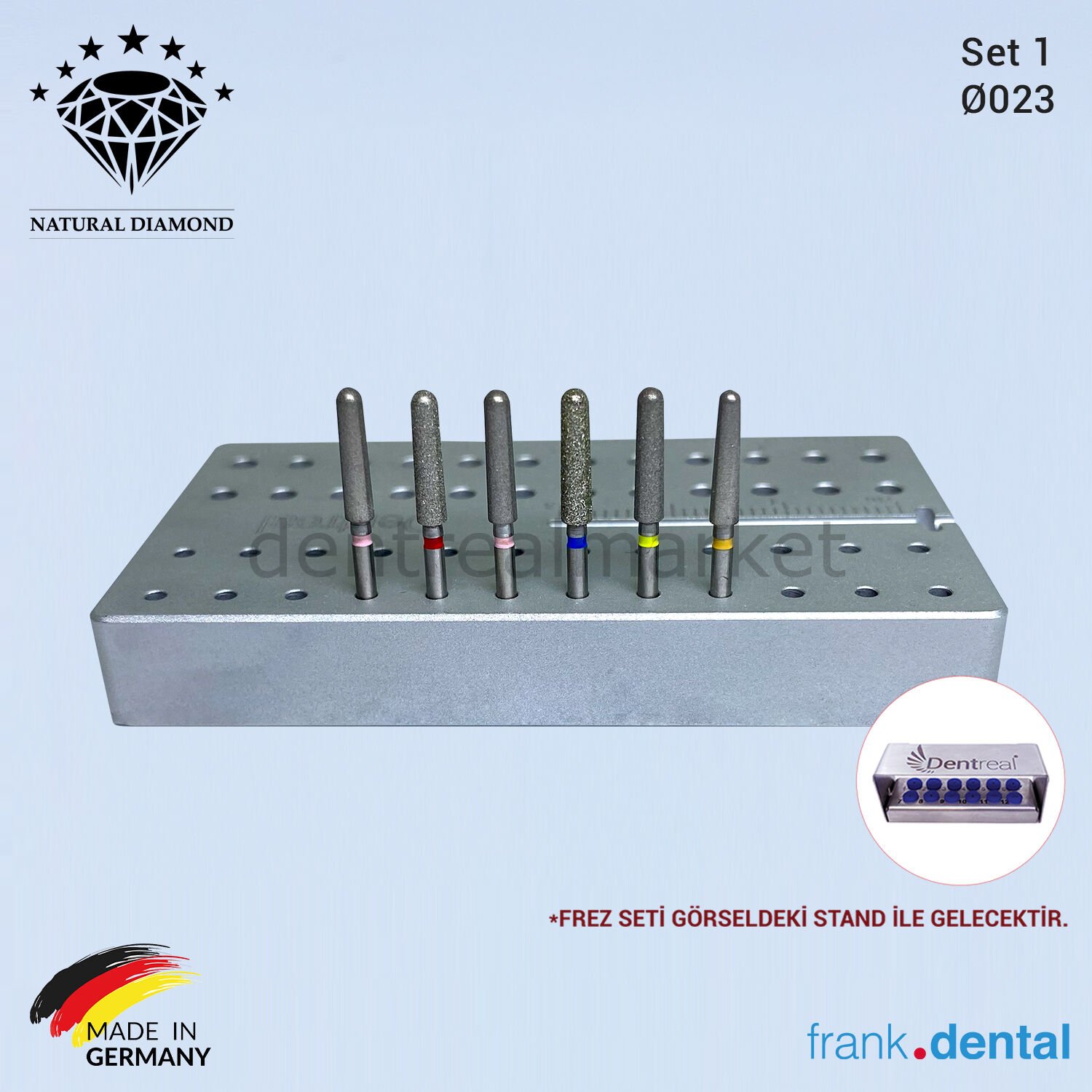 İntraoral Zirkon Frez Seti 6'lı - ZR1356