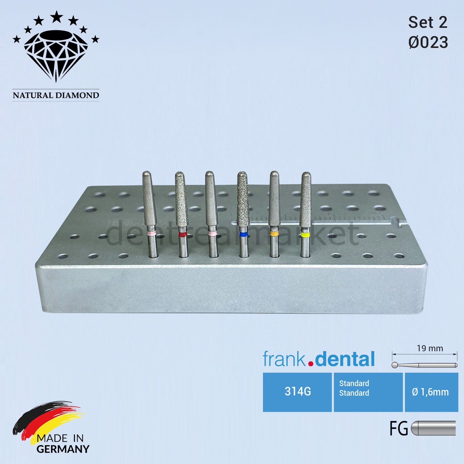 İntraoral Zirkon Frez Seti 6'lı - ZR2356